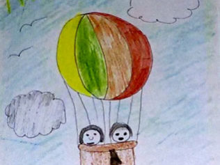 Kindertrauer Heissluftballon